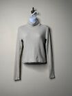 Abercrombie & Fitch Waffle Knit Cropped Turtleneck Top Women's Small