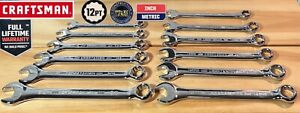 SURPLUS STOCK Craftsman SAE & METRIC 12 Point Combination Wrench set New