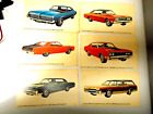 (6) 1969 Promotional MERCURY CARS POST CARD LOT-Cougar,Comet,Montego