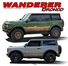WANDERER 2021-2024 Ford Bronco Side Body Door Decals Stripes Vinyl Graphics Kit
