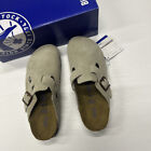 Birkenstock Boston Suede Leather Taupe Clogs Mules US 6 7 8 9 10 11/New with Box