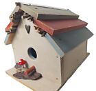 bird house Birdhouse Double Sided, XL 18x12 Mushroom, Rock, Duplex Handmade