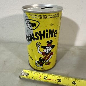 Vintage Faygo Moonshine Pull-Tab Steel Can Non-Alcoholic Drink Soda Detroit MI