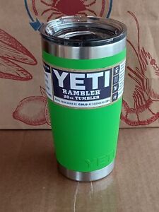 New YETI 20 oz Rambler Tumbler with Magslider Lid Canopy Green Free Shipping