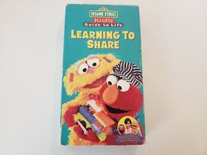Sesame Street Kids’ Guide Life Learning to Share VHS Video Tape Rare Elmo TESTED