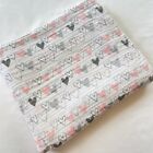 Baby Blanket Cotton Muslin Baby Swaddle Blanket Pink White Gray Heart Pattern