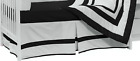 Baby Doll Bedding Modern Hotel Style Nuetral Crib Skirt/Dust Ruffle, Black