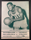 1957 New York Knicks Game Program Madison Square Garden Royals Warriors
