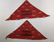 SET OF 2 Disney Cruise Line DCL Pirates of the Caribbean Bandana Head Scarf Red