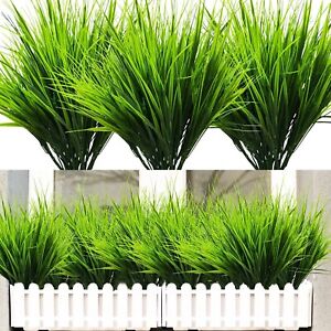10 Bundles Artificial Grass Plant Fake Flower Wedding Decor Shrub Greening DIY