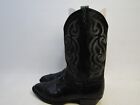 TONY LAMA Mens Size 12 D Black Leather Ostrich Cowboy Western Boots