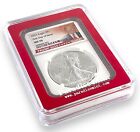 2023 1oz Silver Eagle NGC MS70 First Day Issue White Core Trump 2024 w/Red Case