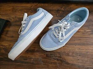 Vans Womens Classic Old Skool Speckled Low Top Sneakers Shoes Blue size 7.5