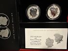 New Listing2023-S Reverse Proof $1 Morgan and Peace Silver Dollar 2pc Set Box ,OGP & COA