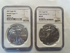 2021 silver eagle type 1 and 2 Set