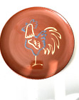 Signed Redware Plate Stylized Rooster / Chicken - 9