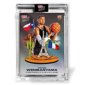 2023 Topps NOW VW4 VICTOR WEMBANYAMA FRANCE TEXAS SPURS ROOKIE RC PRESALE