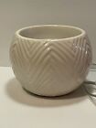 NEW YANKEE CANDLE Wax Tart Electric Warmer Ivory Chevrons Farmhouse SPW-13