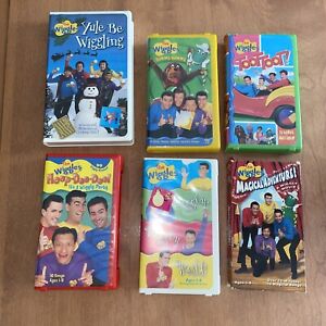 The Wiggles VHS Lot (6) Wiggly World Toot Toot Hoop-dee-doo! Yummy Yummy Yule