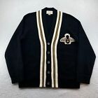 100% Authentic GUCCI Black Wool Cardigan Bee applique $1320 Size Large EUC!!!