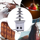 Commercial Chocolate Fondue Stainless 4 Tiers Fountain Set Hot Melting Machine