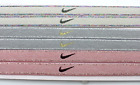 Nike Metallic Swoosh Sport Headbands Assorted 6 Pack Light Bone/LT Smoke Grey