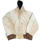 Vintage Carhartt Hooded Jacket JQ1006 Sun Fade Mens 2XL Distressed Work Quilted