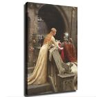 God Speed By Edmund Leighton Medieval Knight Romantic Poster Canvas Framed
