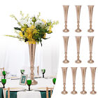 10Pcs Flower Vase Freestand Metal Trumpet Wedding Centerpiece Table Decor Vase