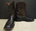 Ariat Boots Men 10D Black Western Cowboy Sport Wide Leather Square Toe Rodeo