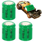 3x HOT WHEELS SIZZLERS 1/3AA 1.2V SHORT CHASIS Flat top Rechargeable Battery