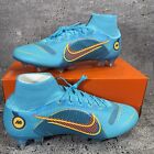 NEW Nike Mercurial Superfly 8 Elite SG-Pro Size 12.5 Cleats Bright Chlorine Blue