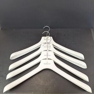 MONCLER Genuine Hangers Lot of 4 White Plastic Adult Size 45 cm / 17.75