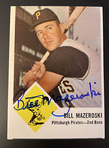 1963 Fleer #59 BILL MAZEROSKI Autographed Card - Pittsburgh Pirates