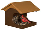 COVESIDE COVERED BIRD SEED FEEDER - Large Post Mount 100% Recycled Polywood USA