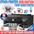 Epson Tank Printer with Sublimation ink Heat Transfer Plus DTF T- Shirt Starte.