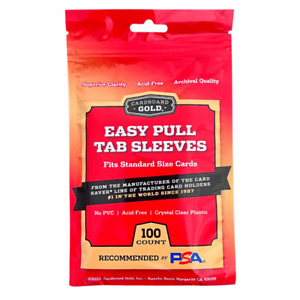 Cardboard Gold | Easy Pull Tab Penny Sleeves 100 Count Pack PSA Recommended