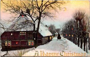 1908, A Happy CHRISTMAS Hold to the Light, NAPOLEON, Ohio Postcard