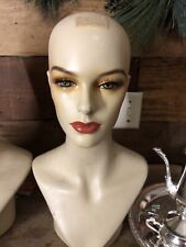 New Listing2 Antique Vintage Women's Mannequin Head with Eyelashes & Pierced Ears