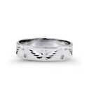 New Men’s 925 Sterling Silver Ribbed Wedding Band Ring - S-509