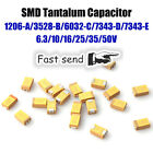 10pcs 7343 6032 1206 3528 A B C D Type SMD Tantalum Capacitor 6.3V~50V 10-470UF