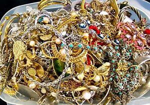 3 Lbs Pound Unsorted Huge Lot Jewelry Vintage New Junk & Wear Resell Tangled In