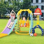 Toddlers Indoor Outdoor Climber Playground 5-in-1 Kids Slide & Swing Playset New
