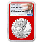 2024-W Proof $1 American Silver Eagle NGC PF70UC Trump Label Red Core