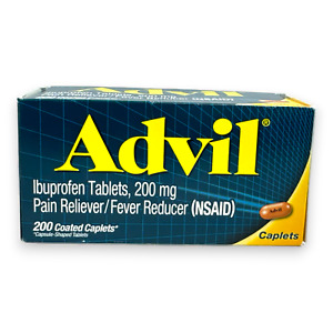 Advil Ibuprofen Tablets, 200mg Pain Reliever/Fever Reducer -200 Coated Caplets-