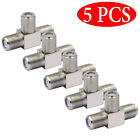 5X F Type Coax Splitter 3 Way Adapter Connector for Combiner TV Cable Satellite
