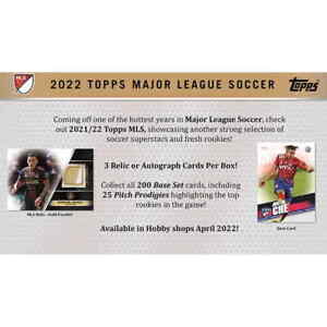 2022 Topps Major League Soccer (MLS) Hobby BOX SEALED 22TOSMLS