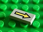 LEGO space OldGray Tile with Arrow Pattern 3069bp06 / set 6931 8852 6845 6985...