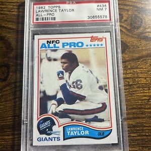 1982 Topps Lawrence Taylor ALL-PRO PSA 7 Case Is Damaged Look At Photo
