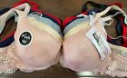 New 6 pcs lot wire front  all lace multicolor  light padded full cover demi bras